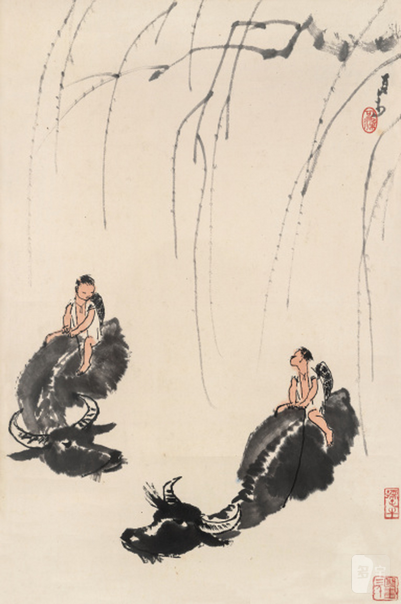 李可染 1907-1989 牧牛 - 图1